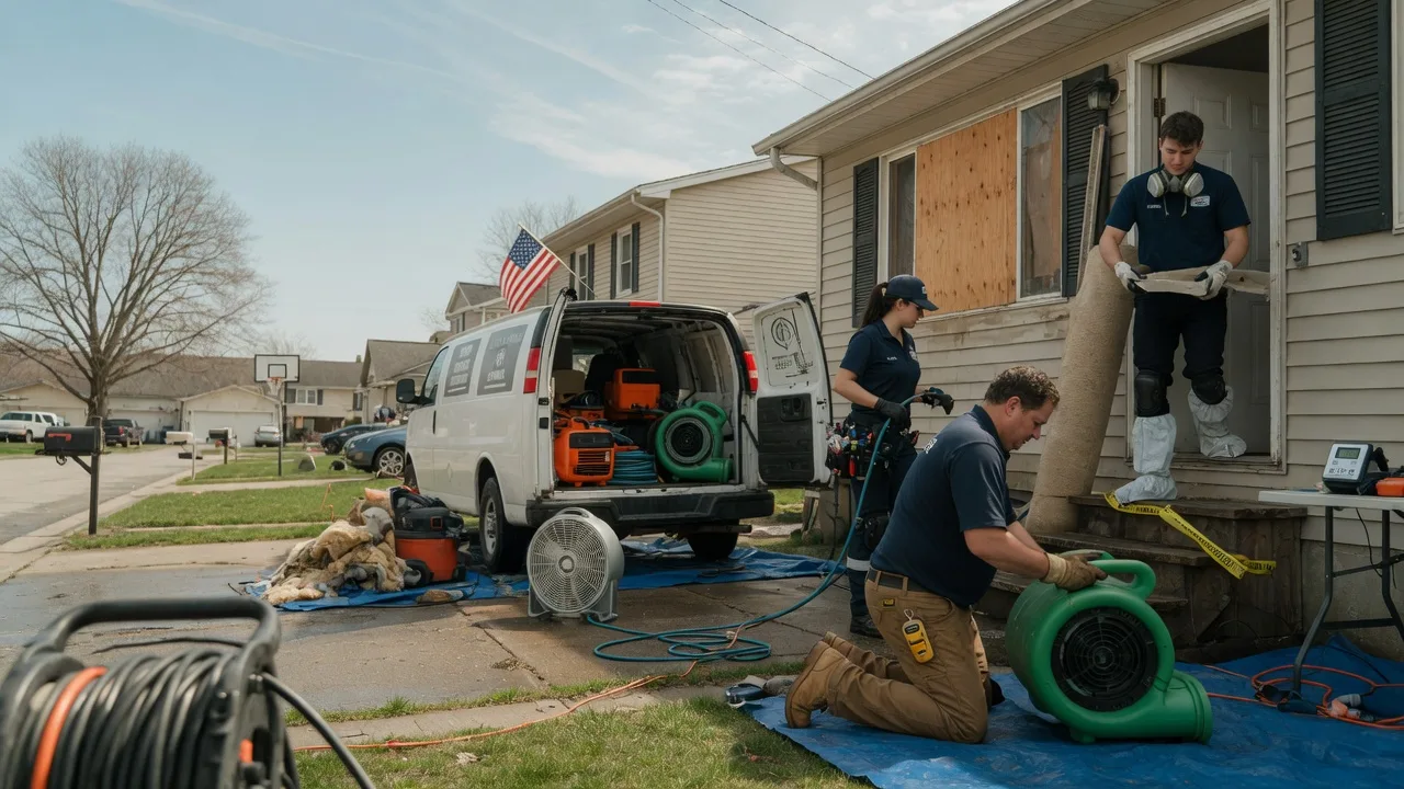 Water Damage Restoration in Mill Shoals, IL near me
